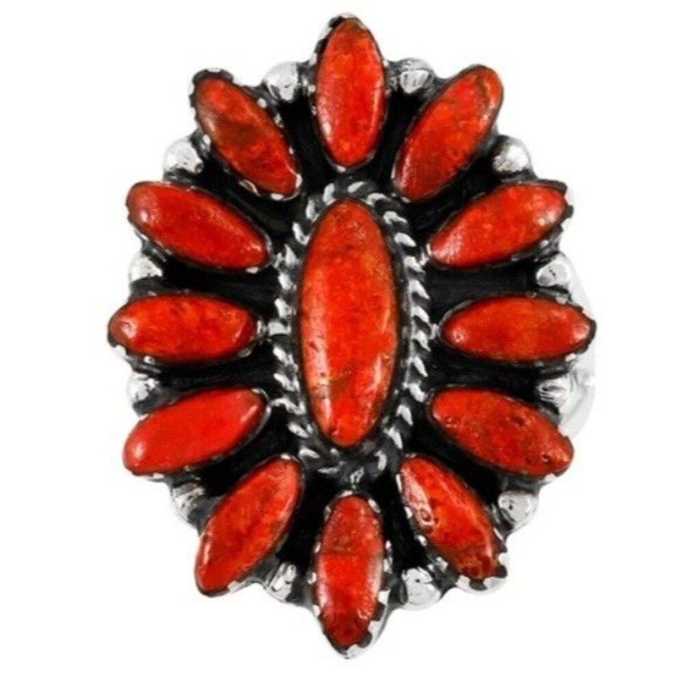 Turquoise Network Coral Ring Sterling Silver R2548-C74 Size 9 NEW IN BOX